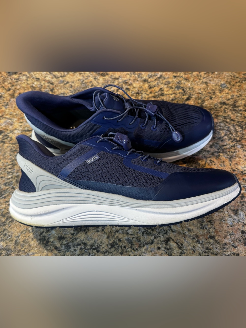 Kizik London Naval Academy Blue Mens Running Sneaker Size 13 Shoes Slip On Comfy
